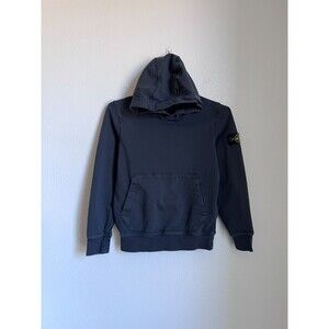 Stone Island JUNIOR Kids Compass Patch Hoodie in Vintage Black Size 10